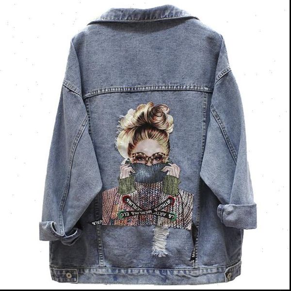 beauty printed denim jacket women 2021 spring holes jean coat patchwork bf style jeans coats and jackets women jeans jacket, Black;brown
beauty printed denim jacket women 2021 spring holes jean coat patchwork bf style jeans coats and jackets women jeans jacket, Black;brown