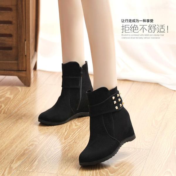 boots 2021 punk rivets women increased slope heel short side zipper woman ankle autumn winter warm platform, Black
boots 2021 punk rivets women increased slope heel short side zipper woman ankle autumn winter warm platform, Black