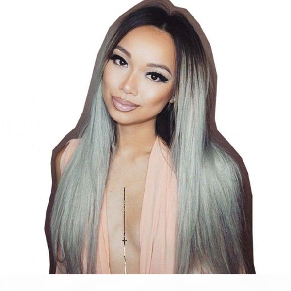 1b gray ombre malaysian straight human hair lace wigs pre colored dark roots glueless lace front wig, Black;brown
1b gray ombre malaysian straight human hair lace wigs pre colored dark roots glueless lace front wig, Black;brown