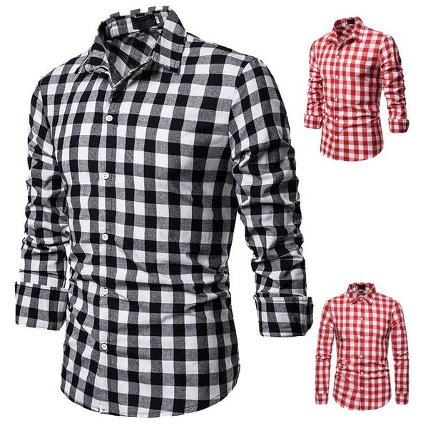men's shirt classic small square fashion color matching design fashion cross-border men's lapel long sleeve shirt, White;black
men's shirt classic small square fashion color matching design fashion cross-border men's lapel long sleeve shirt, White;black