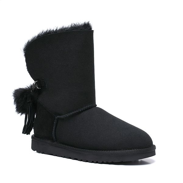 classic snow boots for women with suede fur lining waterproof winter warm ladies wedge work casual shoe female luxury ankle booties, Black
classic snow boots for women with suede fur lining waterproof winter warm ladies wedge work casual shoe female luxury ankle booties, Black