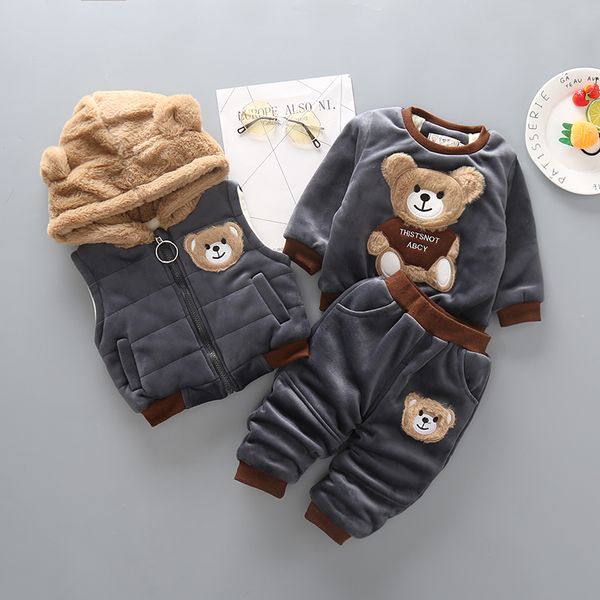 winter boys' plush thickened suit, girl baby's foreign fashion and warmth keeping three piece suit 0-4 years old 2 children's, White
winter boys' plush thickened suit, girl baby's foreign fashion and warmth keeping three piece suit 0-4 years old 2 children's, White