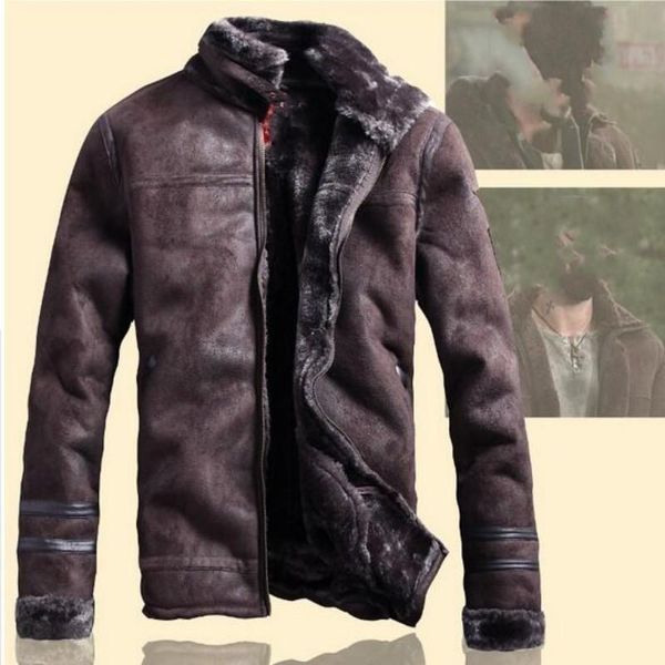 men's jackets 2021 winter fashion mens stand collar coats thick fur lining suede leather warm jacket vintage coat, Black;brown
men's jackets 2021 winter fashion mens stand collar coats thick fur lining suede leather warm jacket vintage coat, Black;brown