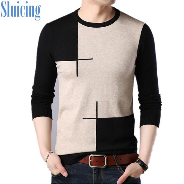 men's sweaters sluicing autumn and winter knitted sweater fashion casual korean pullover round neck bottoming shirt, White;black
men's sweaters sluicing autumn and winter knitted sweater fashion casual korean pullover round neck bottoming shirt, White;black