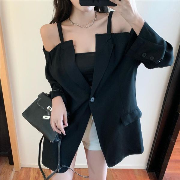 vintage chic fashion solid simple summer elegant fashion suits for ladies 2020 new summer spagetti strap elegant 1, White;black
vintage chic fashion solid simple summer elegant fashion suits for ladies 2020 new summer spagetti strap elegant 1, White;black