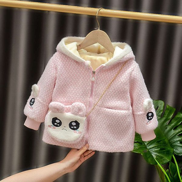 and girls' coats winter cloth new boys' baby cute rabbit wool cardigan wtern sle children's wear hooded outerwear top, Black
and girls' coats winter cloth new boys' baby cute rabbit wool cardigan wtern sle children's wear hooded outerwear top, Black