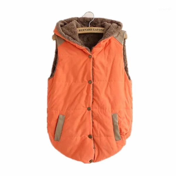 women's sleeveless hooded coat glrl's cotton vest1, Black;white 
women's sleeveless hooded coat glrl's cotton vest1, Black;white