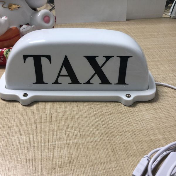 

Truck Taxi Cab Sign Roof Dome LED Light Lamp Shell Magnetic Base for taxi drivers LED Light Sign for Car Windshield, White