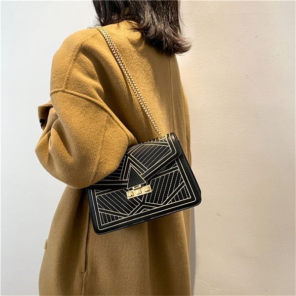 fashion embroidery thread women shoulder bags designer handbags luxury pu leather chains crossbody messenger bag lady small flap
fashion embroidery thread women shoulder bags designer handbags luxury pu leather chains crossbody messenger bag lady small flap