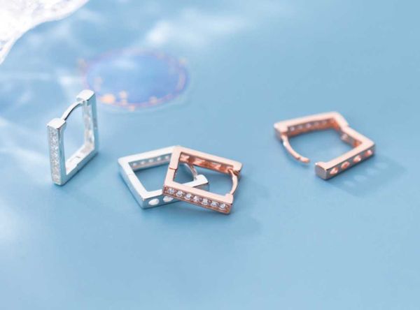 925 sterling silver cz line square huggie hoop earrings jewelry a1694, Golden;silver
925 sterling silver cz line square huggie hoop earrings jewelry a1694, Golden;silver