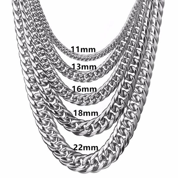 chains granny chic 9/11/13/16/18mm length men stainless steel necklace or bracelet curb cuban link chain jewerly, Silver
chains granny chic 9/11/13/16/18mm length men stainless steel necklace or bracelet curb cuban link chain jewerly, Silver