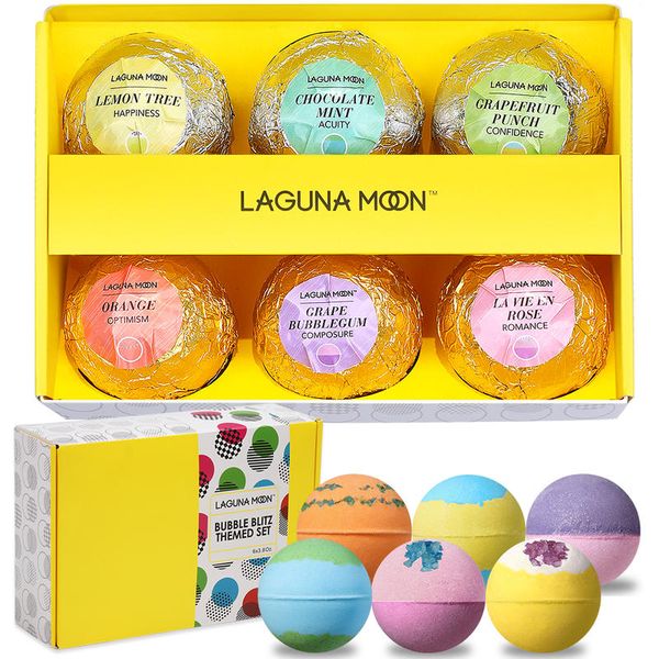 lagunamoon bath bomb 108g*6pcs gift set 100% natural essential oil organic relaxing chocolate lemon tree orange grape grapefruit
lagunamoon bath bomb 108g*6pcs gift set 100% natural essential oil organic relaxing chocolate lemon tree orange grape grapefruit