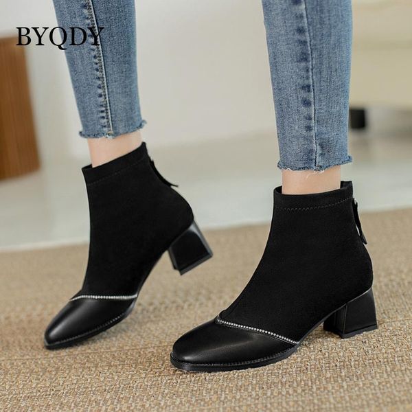 boots byqdy rivets suede leather for women ankle round toe autumn winter black shoes plus 41-47
boots byqdy rivets suede leather for women ankle round toe autumn winter black shoes plus 41-47