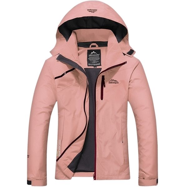 women's casual waterproof windproof jacket hooded coat spring autumn breathable tourism mountain windbreaker jackets female y201012, Black;brown
women's casual waterproof windproof jacket hooded coat spring autumn breathable tourism mountain windbreaker jackets female y201012, Black;brown