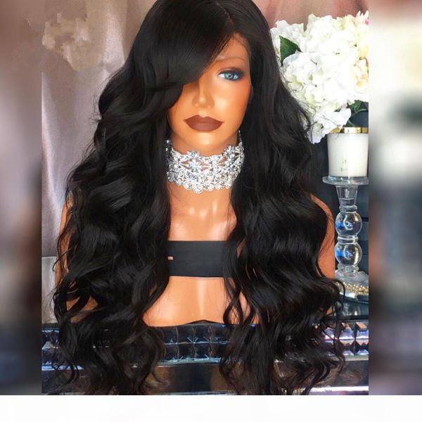 natural hairline glueless high temperature fiber hair wigs swiss long wavy 1# black synthetic lace front wig for women
natural hairline glueless high temperature fiber hair wigs swiss long wavy 1# black synthetic lace front wig for women
