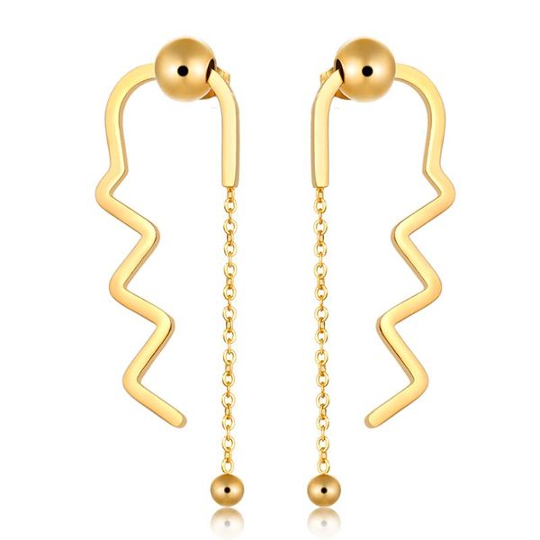 stainless steel women drop earrings gold color fashion statement jewelry long dangle earrings for party wedding jewelry, Silver
stainless steel women drop earrings gold color fashion statement jewelry long dangle earrings for party wedding jewelry, Silver