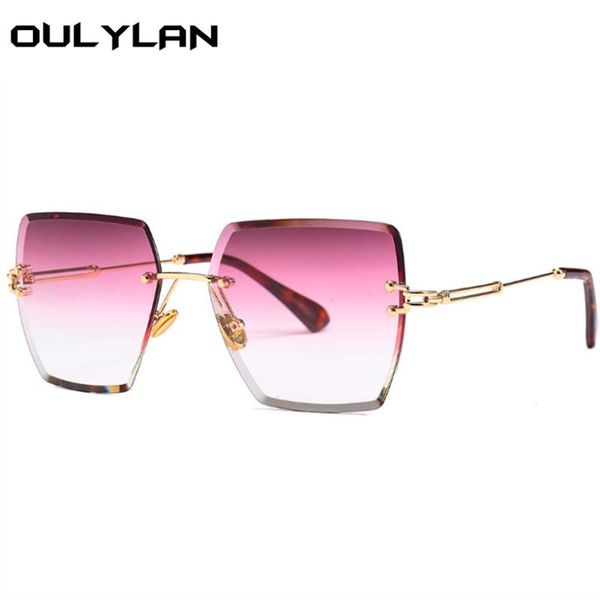 sunglasses oulylan oversized women gradient shades sun glasses brand design rimless eyeglasses female cut lens mrrior uv400, White;black
sunglasses oulylan oversized women gradient shades sun glasses brand design rimless eyeglasses female cut lens mrrior uv400, White;black