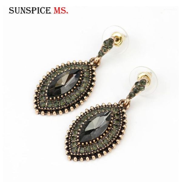 sunspicems retro gold color gray crystal earring for women ethnic wedding drop earring bridal gifts jewelry wholesale1, Silver
sunspicems retro gold color gray crystal earring for women ethnic wedding drop earring bridal gifts jewelry wholesale1, Silver