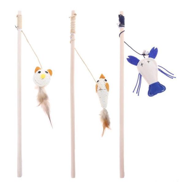 cat teaser animal stick toy wooden wand bell ring feather rod for kitten playing interactive toy funny cat products
cat teaser animal stick toy wooden wand bell ring feather rod for kitten playing interactive toy funny cat products