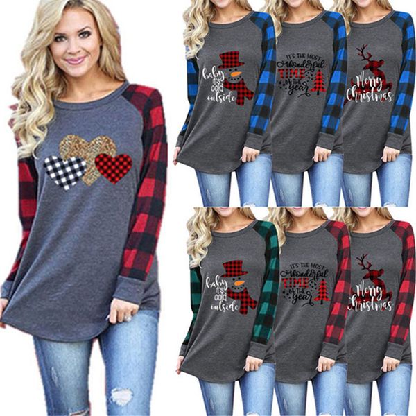 women plaid panel raglan t shirt elk snowman tree print blouse long sleeve patchwork t-shirt pullover plus size shirts for christmas blouses, White
women plaid panel raglan t shirt elk snowman tree print blouse long sleeve patchwork t-shirt pullover plus size shirts for christmas blouses, White