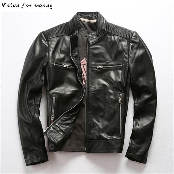 new 2020 sheep leather motorcycle biker jacket men's autumn winter warm vintage large size jacket brand black coats
new 2020 sheep leather motorcycle biker jacket men's autumn winter warm vintage large size jacket brand black coats