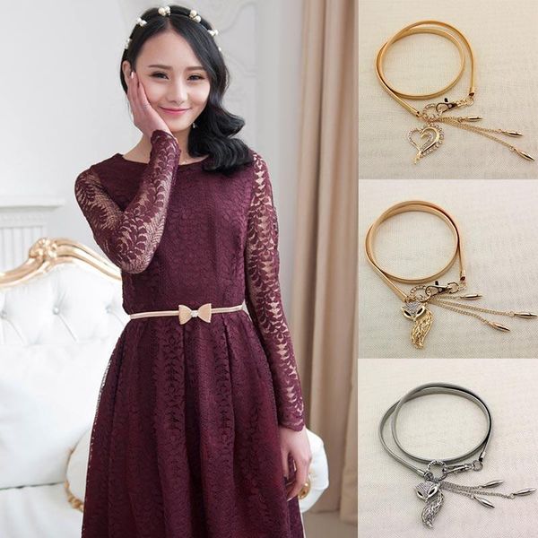 female women belts leaves ladies thin belts metal buckle belt elastic flower waistband golden for dresses waist chain 1pc, Black;brown
female women belts leaves ladies thin belts metal buckle belt elastic flower waistband golden for dresses waist chain 1pc, Black;brown