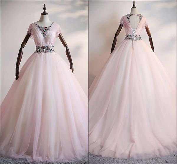 light pink quinceanera dresses prom a-line 2021 colorful rhinestones beading key hole backless lace-up tulle sweet 16 dress party evening, Blue;red
light pink quinceanera dresses prom a-line 2021 colorful rhinestones beading key hole backless lace-up tulle sweet 16 dress party evening, Blue;red