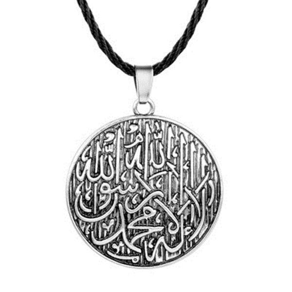 pendant necklaces religious jewelry muslim engraved shahada for women male antique classic traditional bijoux, Silver
pendant necklaces religious jewelry muslim engraved shahada for women male antique classic traditional bijoux, Silver