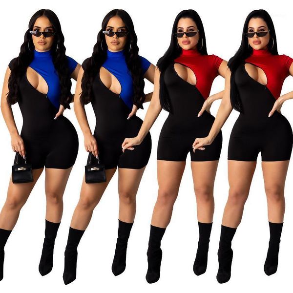 women bodycon jumpsuits color block patchwork short sleeve sportswear modern ladies chic short pants rompers woman overalls1, Black;white
women bodycon jumpsuits color block patchwork short sleeve sportswear modern ladies chic short pants rompers woman overalls1, Black;white