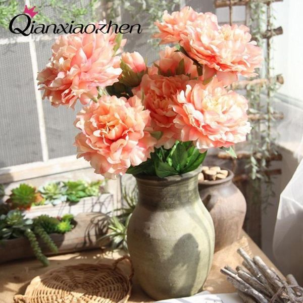 decorative flowers & wreaths qianxiaozhen 4pcs peony flower artificial for wedding fake bouquet home decoration
decorative flowers & wreaths qianxiaozhen 4pcs peony flower artificial for wedding fake bouquet home decoration