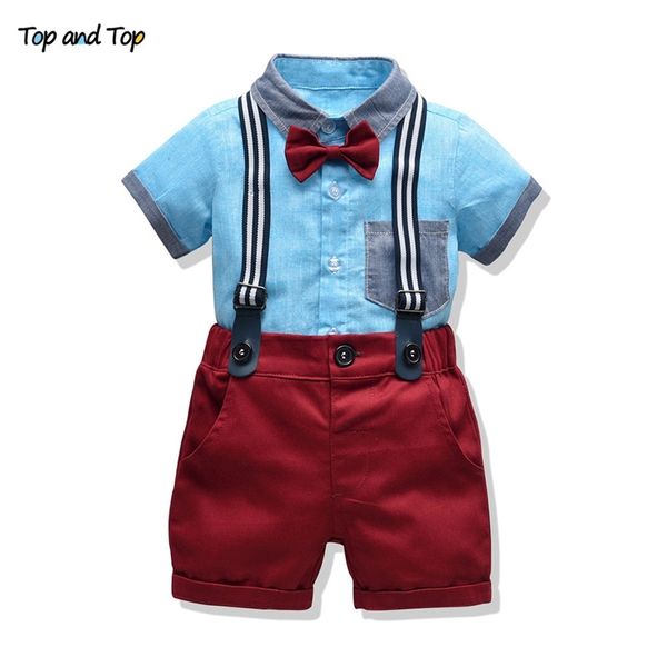 and summer infant boy clothes set short sleeve shirt with bow tie+overalls 2pcs casual suit baby boy party outfit y200803, White
and summer infant boy clothes set short sleeve shirt with bow tie+overalls 2pcs casual suit baby boy party outfit y200803, White