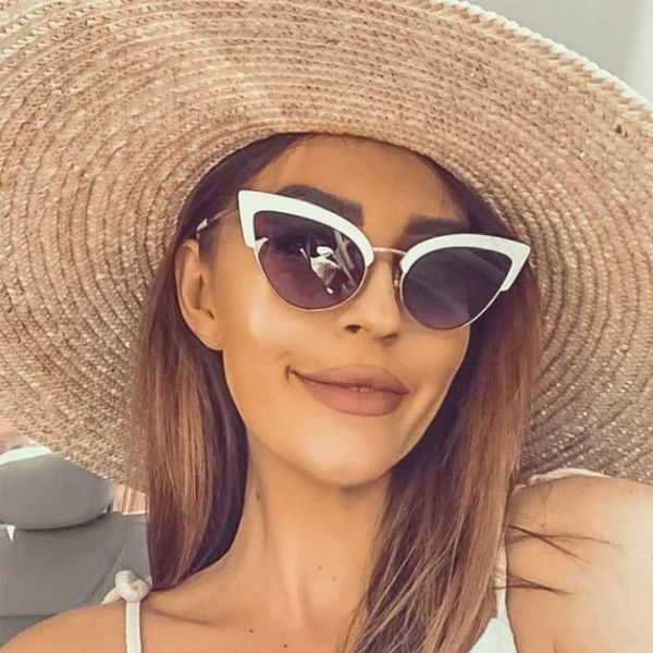 white eyebrow sun glasses for women fashion 2020 semi rimless cat eye sunglasses lady 90s shades oculos feminino, White;black
white eyebrow sun glasses for women fashion 2020 semi rimless cat eye sunglasses lady 90s shades oculos feminino, White;black