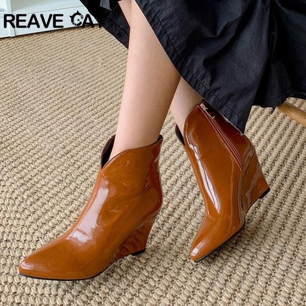 boots reave cat winter women mid-calf pointed toe 8cm wedges zip solid serpentine big size 34-48 black brown daily s2045
boots reave cat winter women mid-calf pointed toe 8cm wedges zip solid serpentine big size 34-48 black brown daily s2045