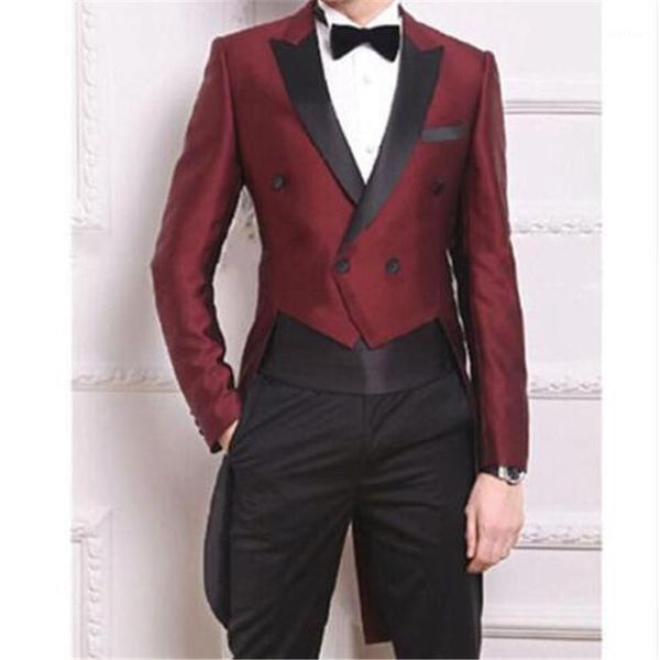wine red swallow tailed coat men suits for wedding 2pieces(jacket+pants+tie) fashion custom homme terno slim fit blazer 4441, White;black
wine red swallow tailed coat men suits for wedding 2pieces(jacket+pants+tie) fashion custom homme terno slim fit blazer 4441, White;black