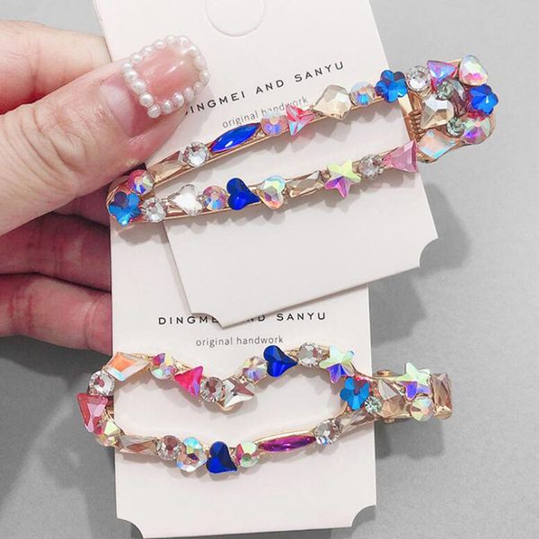 2 styles luxury crystal hairpin elegant charm women diamond barrettes hair clip fashion girl rhinestone duckbill clip hair accessories, Golden;silver
2 styles luxury crystal hairpin elegant charm women diamond barrettes hair clip fashion girl rhinestone duckbill clip hair accessories, Golden;silver