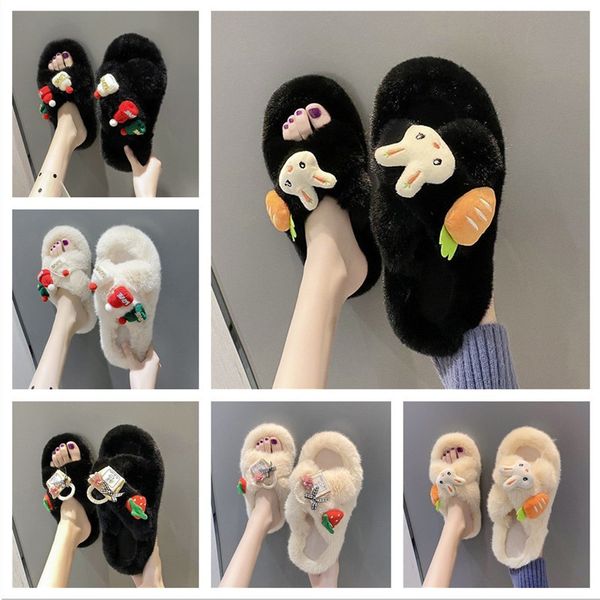 women's cartoon plush fur slippers,2020 new autumn and winter leisure non slip comfortable flat bottom cotton slippers for women y1124, Black
women's cartoon plush fur slippers,2020 new autumn and winter leisure non slip comfortable flat bottom cotton slippers for women y1124, Black