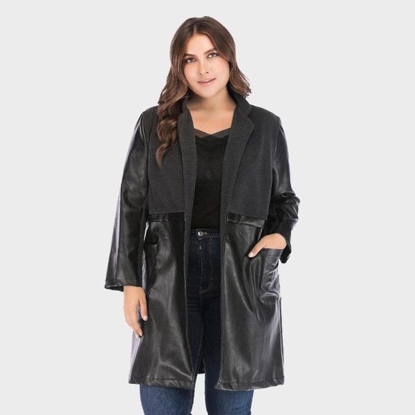 women's leather & faux 4xl 5xl autumn plus size jackets women casual coat black pu coats large office long cardigans
women's leather & faux 4xl 5xl autumn plus size jackets women casual coat black pu coats large office long cardigans