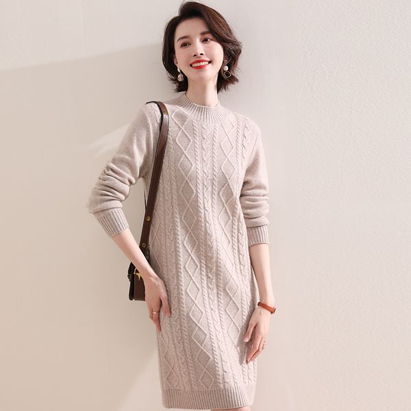 100% pure cashmere goat knitted or crocheted for the woman 2020 winter sell coarse length-to-knee dress 4 colours ladies'clothes, Black;gray
100% pure cashmere goat knitted or crocheted for the woman 2020 winter sell coarse length-to-knee dress 4 colours ladies'clothes, Black;gray