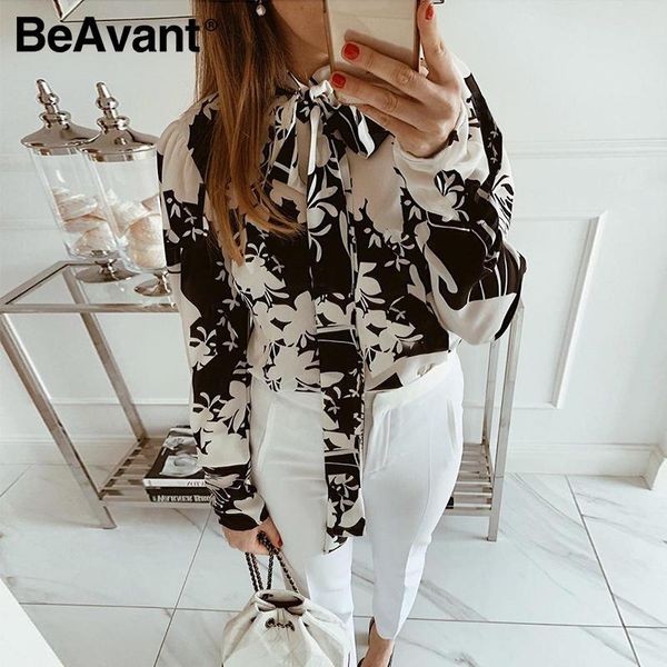 beavant chic bow tie black white women elegant floral print female blouse long sleeve autumn casual ladies 2020
beavant chic bow tie black white women elegant floral print female blouse long sleeve autumn casual ladies 2020