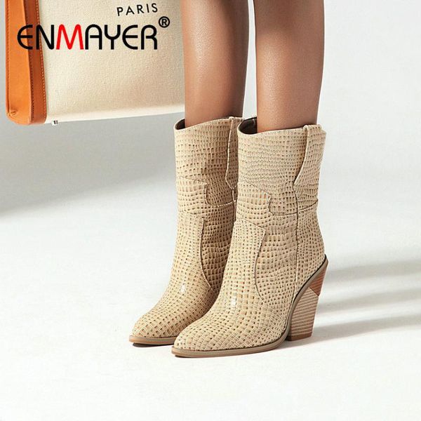 boots enmayer 2021 crocodile grain women shoes elegant basic zip luxury designers spike heels winter ankle 34-43, Black
boots enmayer 2021 crocodile grain women shoes elegant basic zip luxury designers spike heels winter ankle 34-43, Black