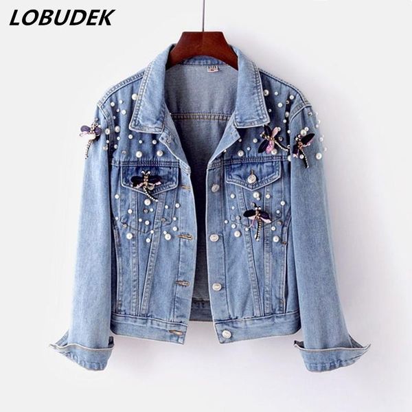 women's jackets 2021 casual women basic coats beading appliques jean short denim coat spring autumn fashion lady thin outerwear, Black;brown
women's jackets 2021 casual women basic coats beading appliques jean short denim coat spring autumn fashion lady thin outerwear, Black;brown