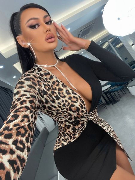 sxy leopard print plunging neck twist asymmetrical hem bodycon dress b0js#, Black;gray
sxy leopard print plunging neck twist asymmetrical hem bodycon dress b0js#, Black;gray