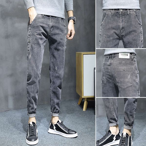 jeans men's korean version 2021 loose elastic leg fashion casual versatile spring pants, Blue
jeans men's korean version 2021 loose elastic leg fashion casual versatile spring pants, Blue
