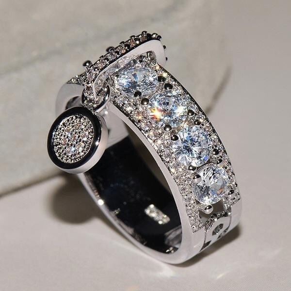 valentine's day giftexplosions jewelry wholesale european and american fashion creative zircon ring, Silver
valentine's day giftexplosions jewelry wholesale european and american fashion creative zircon ring, Silver