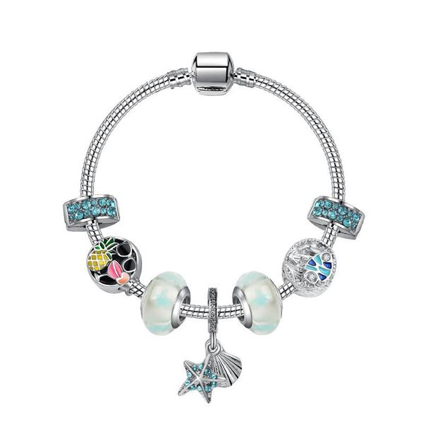 charm bracelets starfish/sea shell bracelet diy silver color snake chain crystal for women, Golden;silver
charm bracelets starfish/sea shell bracelet diy silver color snake chain crystal for women, Golden;silver