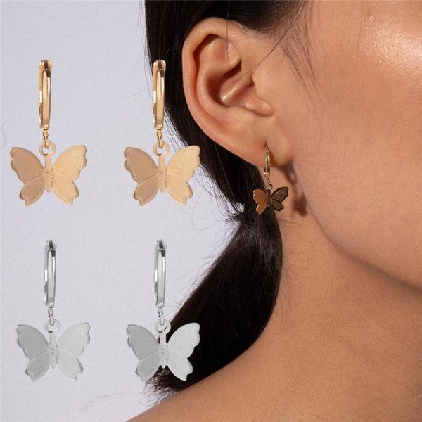hoop & huggie butterfly earrings for women simple metal drop jewelry gift boucle d'oreille femme 30oct31, Golden;silver
hoop & huggie butterfly earrings for women simple metal drop jewelry gift boucle d'oreille femme 30oct31, Golden;silver
