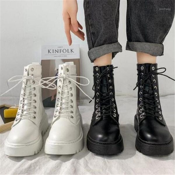 spring women combat ankle boots 2021 fashion platform gothic shoes leather short botas female casual sneakers black white 35-401
spring women combat ankle boots 2021 fashion platform gothic shoes leather short botas female casual sneakers black white 35-401