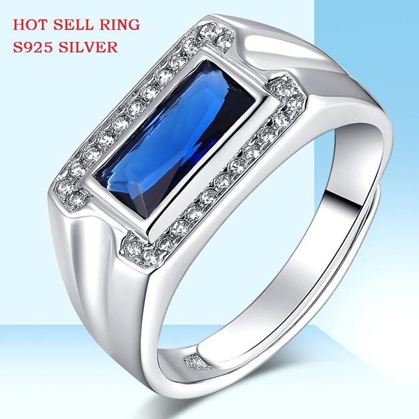 s925 sterling silver jewelry crystal blue ring, men's opening rings, live blue jewels, jewellery rings, Golden;silver
s925 sterling silver jewelry crystal blue ring, men's opening rings, live blue jewels, jewellery rings, Golden;silver