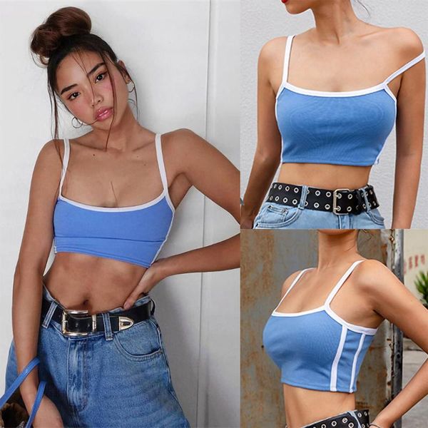 women summer solid vest sleeveless crop ladies tank tube shirt fashion casual streetwear daily clothes 2021, Gray;blue
women summer solid vest sleeveless crop ladies tank tube shirt fashion casual streetwear daily clothes 2021, Gray;blue