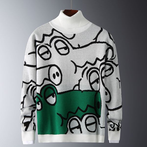 mens autumn sweaters fit knitted casual slim sweaters cotton long sleeve crocodile pattern male warm pullovers 2020 trendy style y1205, White;black
mens autumn sweaters fit knitted casual slim sweaters cotton long sleeve crocodile pattern male warm pullovers 2020 trendy style y1205, White;black